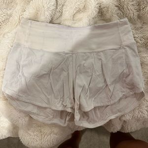 White speed up shorts